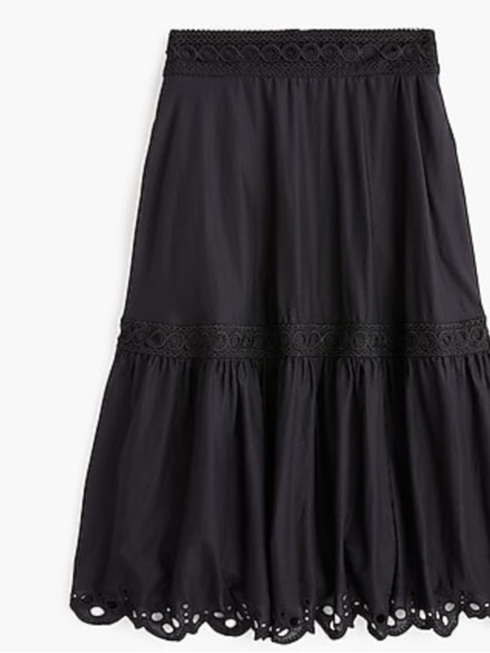J. Crew Point Sur Midi Skirt with Eyelet Trim. Size 16. Like New. - Picture 4 of 4